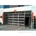 Porte de garage sectionnelle à cadre en aluminium résidentiel